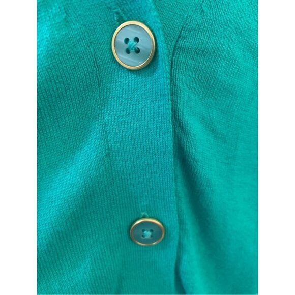 BANANA REPUBLIC CARDIGAN GREEN LONG SLEEVE BUTTON UP POCKETS PREPPY SZ M NWT - Picture 7 of 12